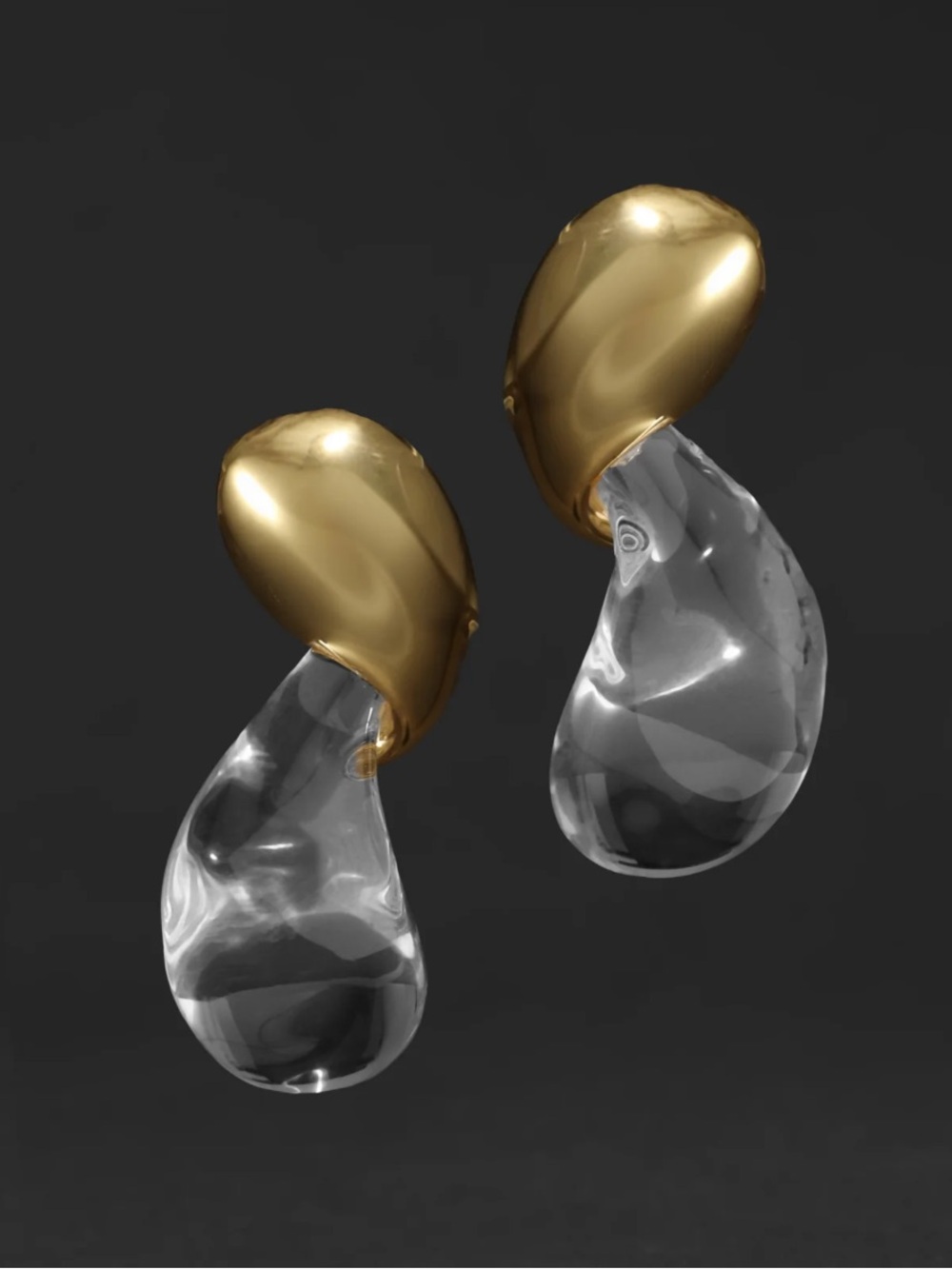 Alexis Bittar Liquid Lucite Modernist Earrings